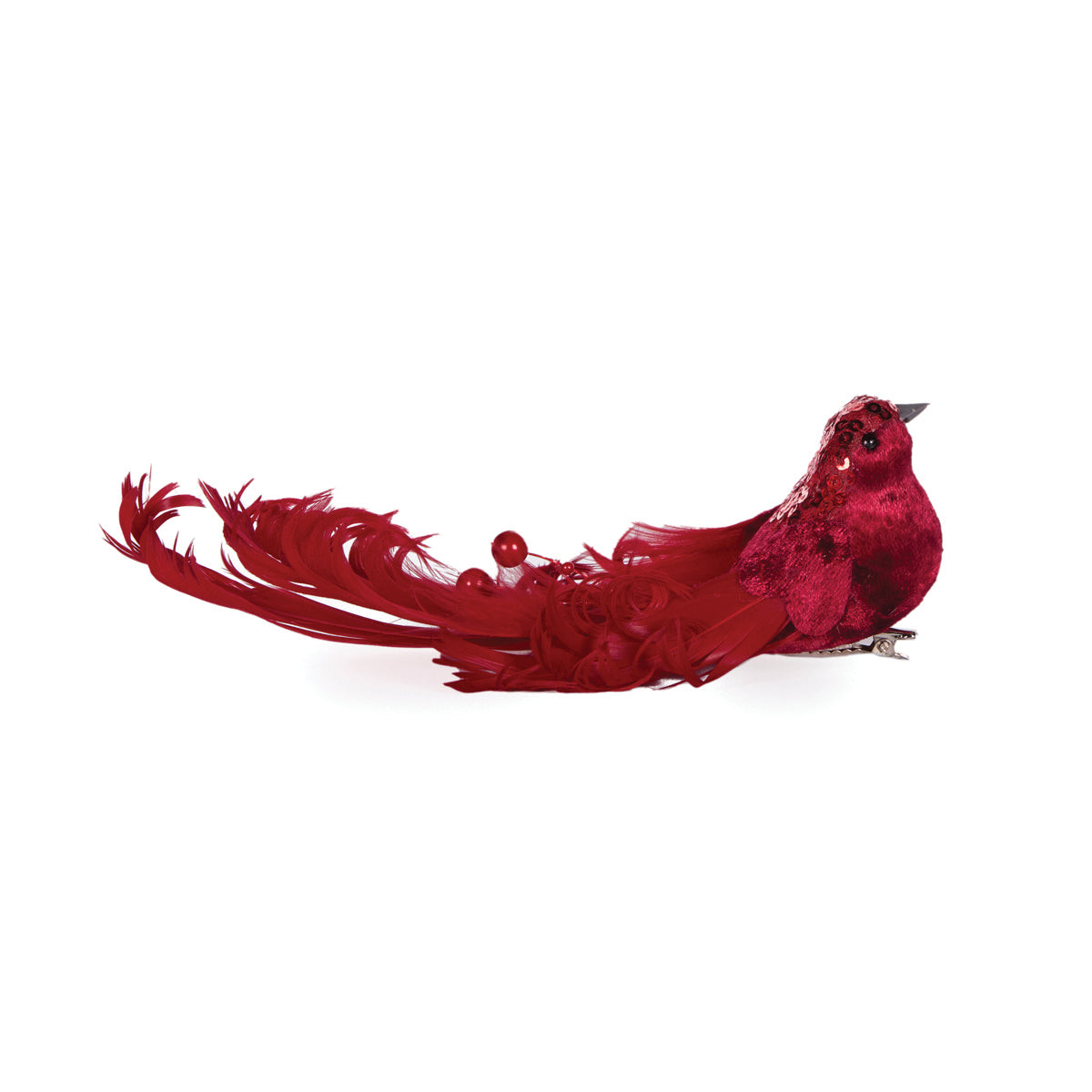 Red Adorned Bird Ornament