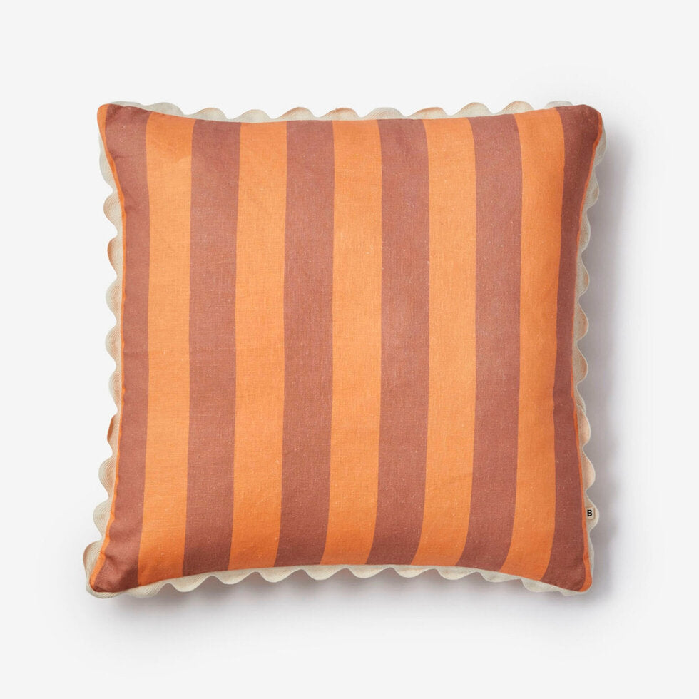 Bonnie & Neil Bold Stripe Cushion - Peach