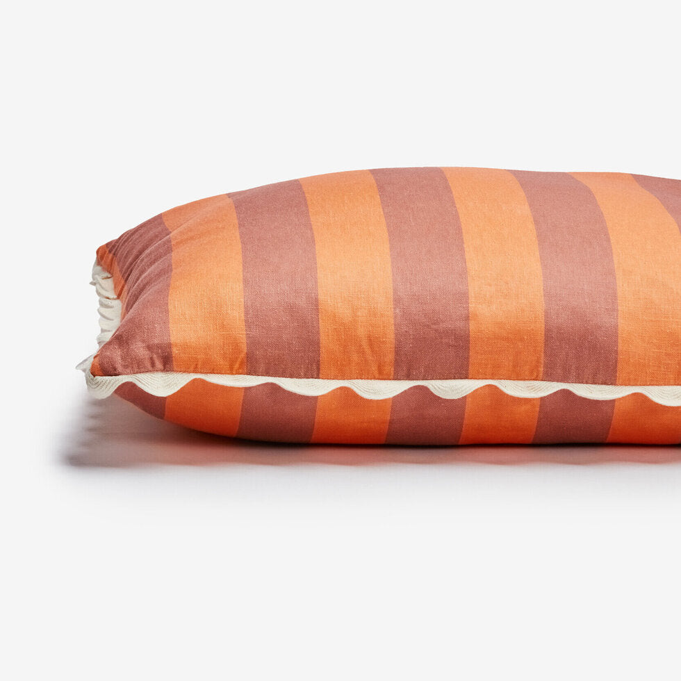 Bonnie & Neil Bold Stripe Cushion - Peach