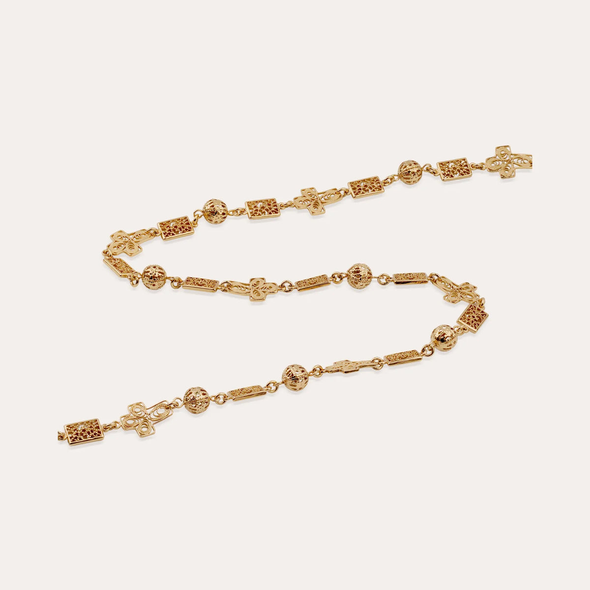 Gas Bijoux Yuca Croix Gold Long Necklace