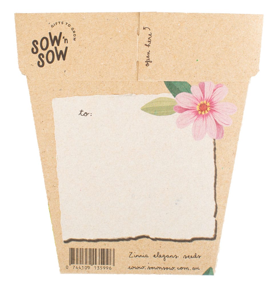 Sow 'n Sow Gift of Seeds - Happy Birthday Zinnia