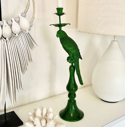 Parrot Candlestick Large - Green