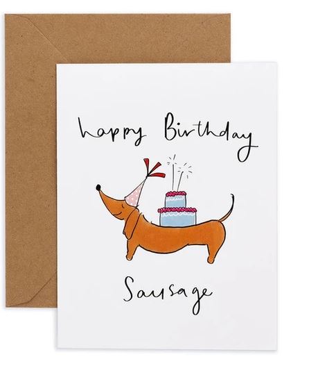 'Happy Birthday Sausage' Card