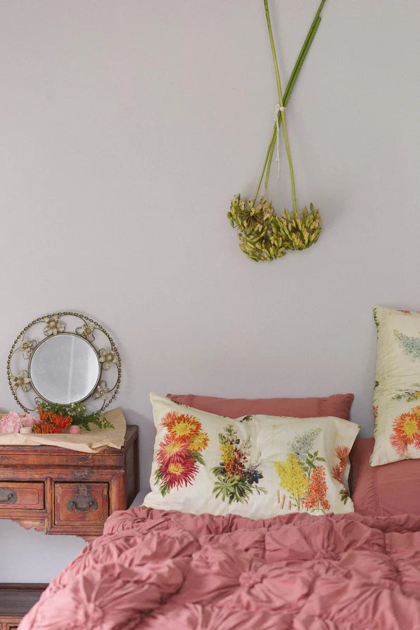 Lazybones Horticole pillowcase set  -  organic cotton