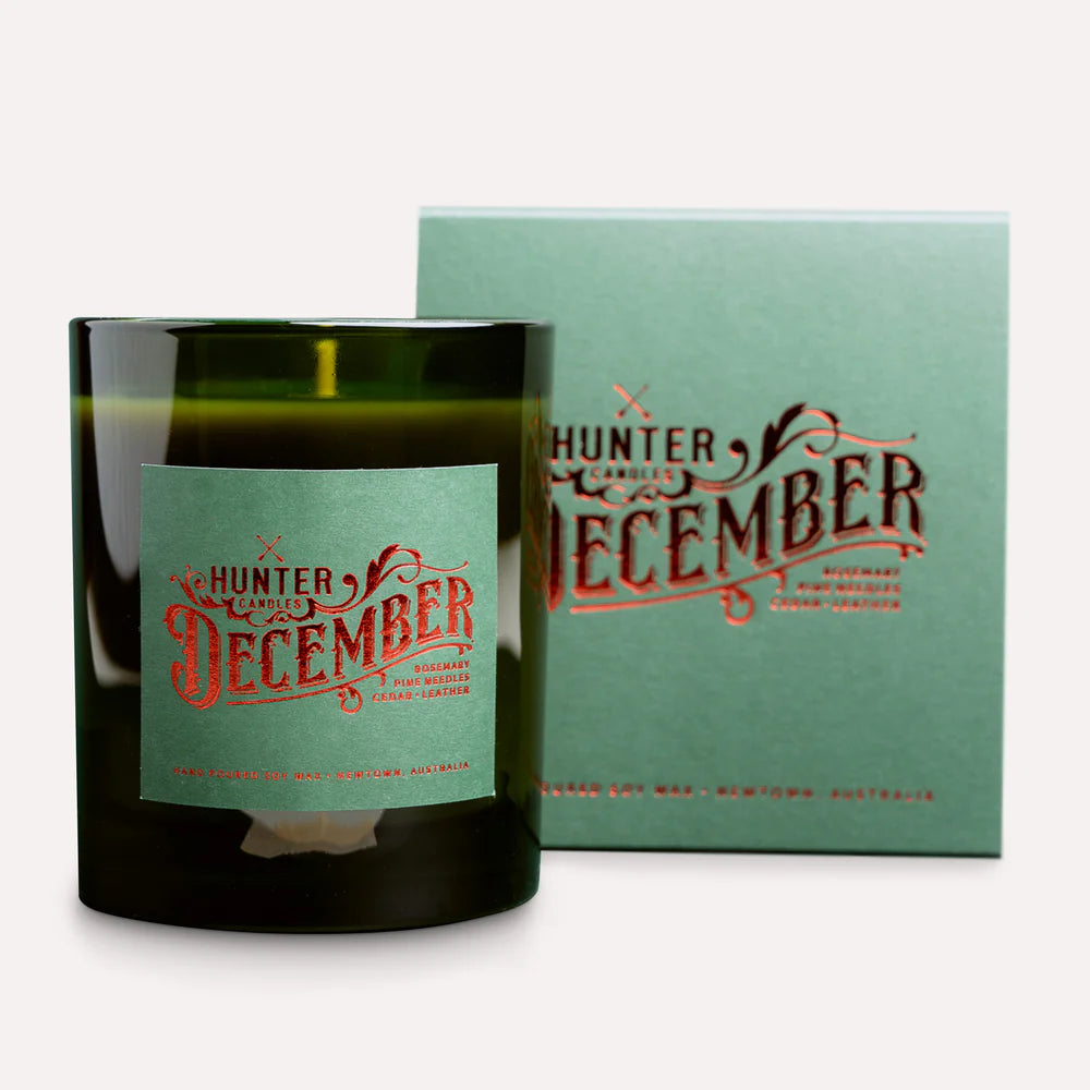 Hunter Christmas Candle - December