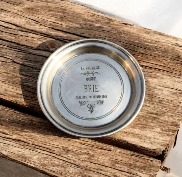 Brie stainless steel cheese plate