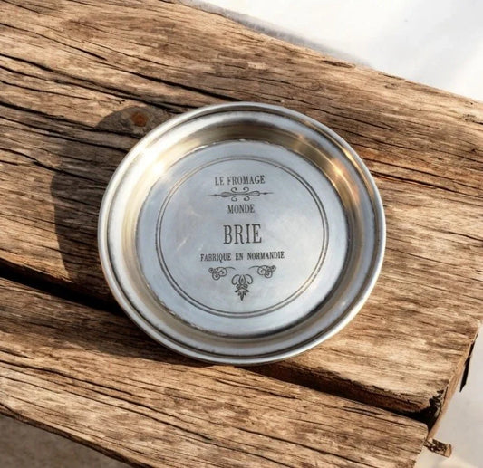 Brie stainless steel cheese plate