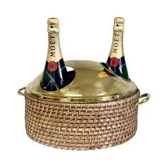 St Barts round party tub with brass lid