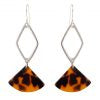 Love Bomb Tortoiseshell Resin & Diamond Earrings