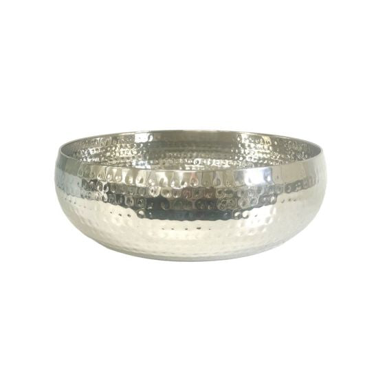 Hammered  Stainless Steel Salad Bowl