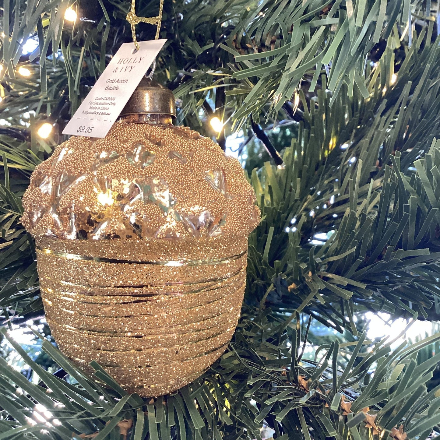 Gold Acorn Bauble