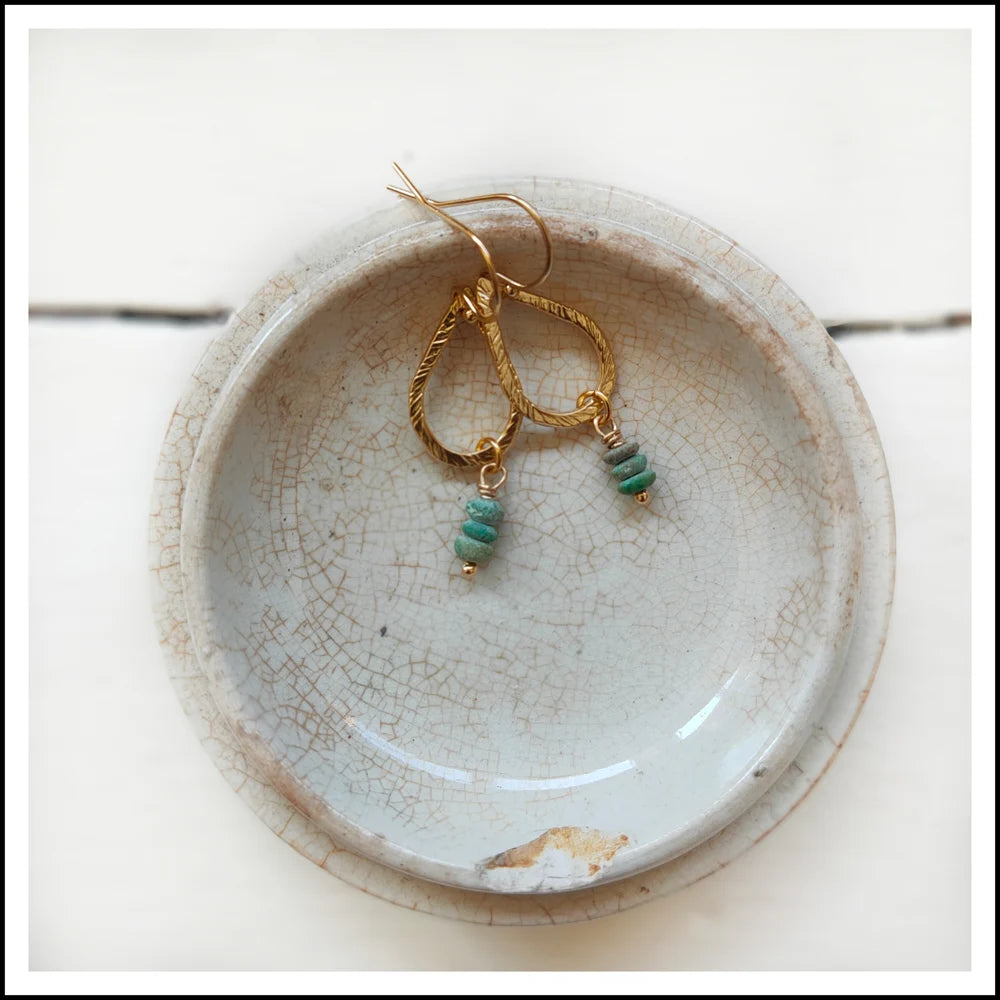 Paird Dusted Turquoise Drops earrings