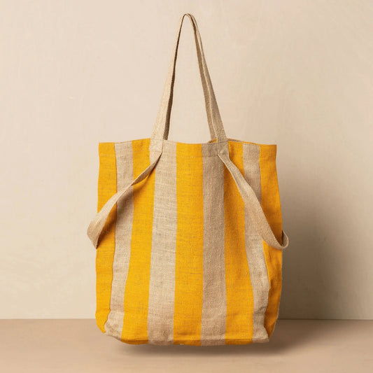 Saarde Striped Jute Market Bag