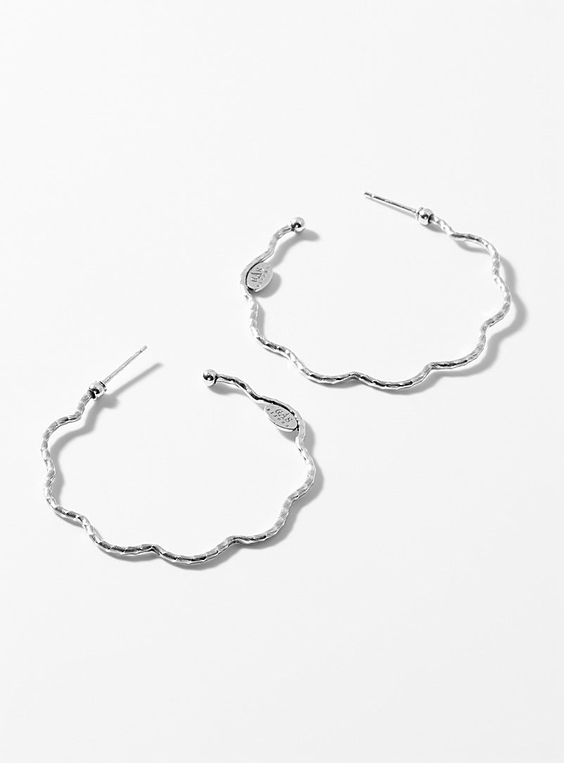 Gas Bijoux Florette Hoop Silver earrings