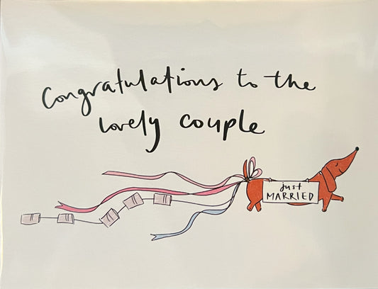 'Congratulations to the Lovely Couple' Card