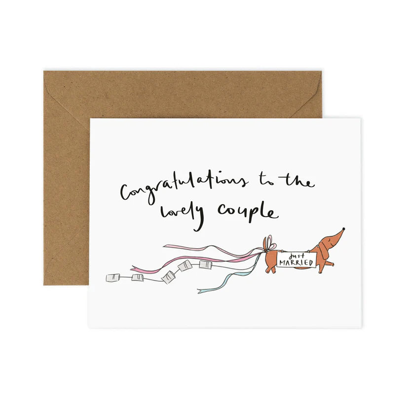 'Congratulations to the Lovely Couple' Card