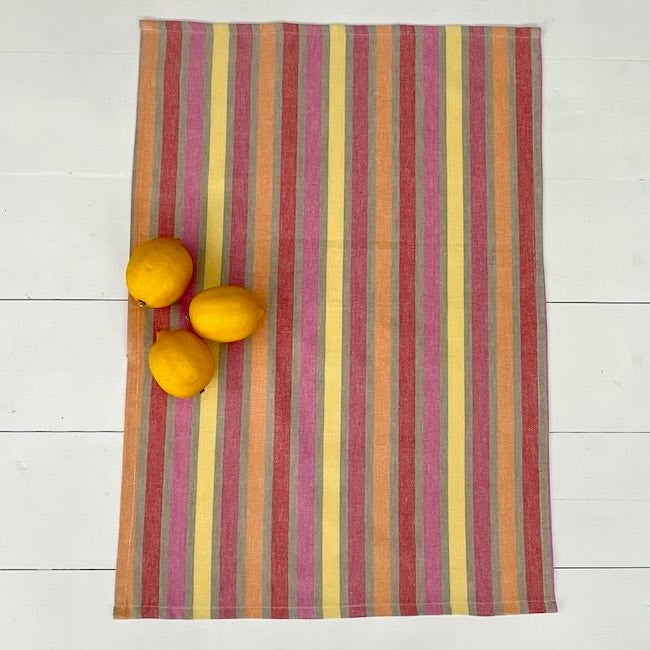 Cotton Tea Towels - Joffa pink