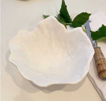 White Leaf Bowl - Large