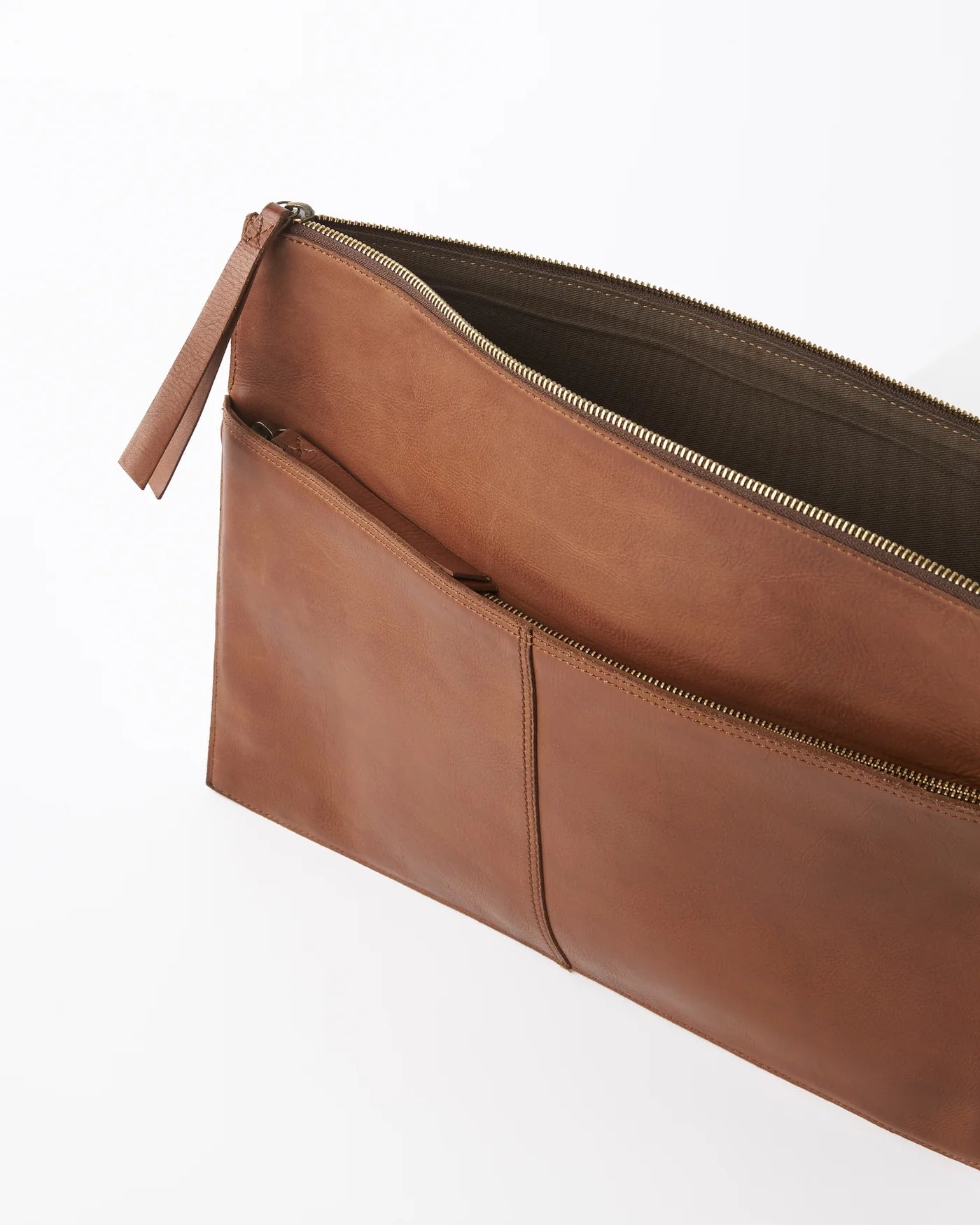 JUJU & Co Leather Laptop Sleeve + Document Holder - 3 colours