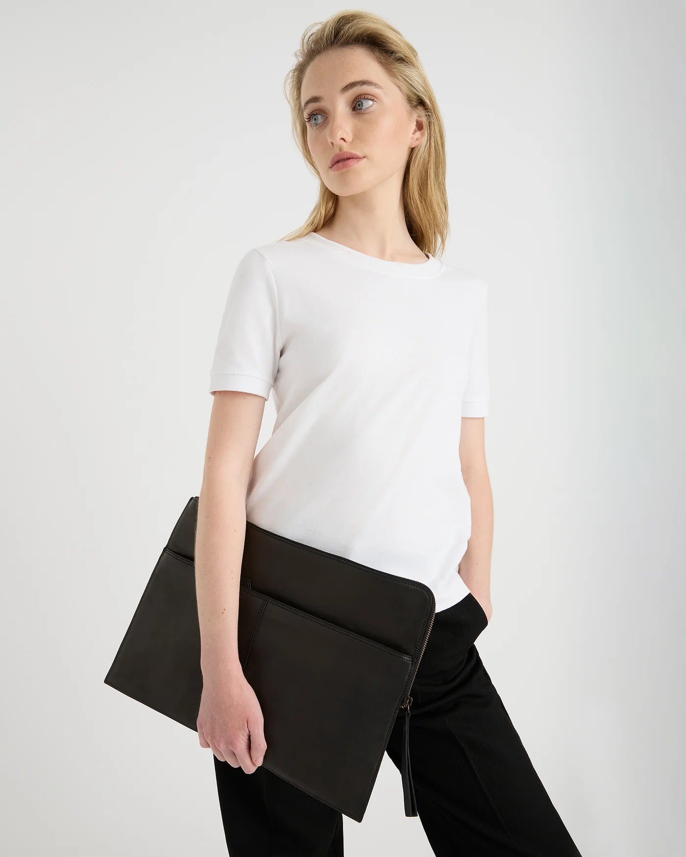 JUJU & Co Leather Laptop Sleeve + Document Holder - 3 colours