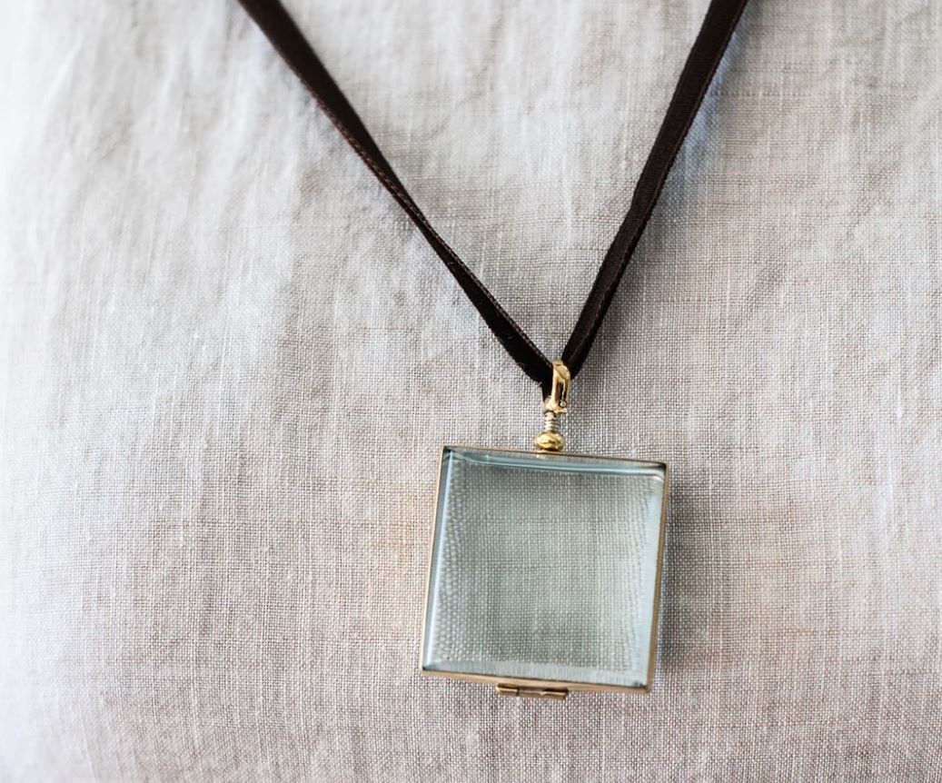 Rock Crystal Locket - Large Square