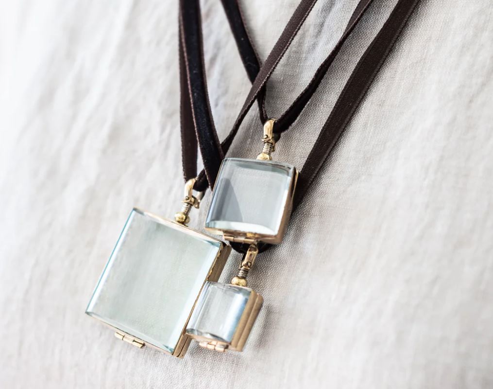 Rock Crystal Locket - Large Square