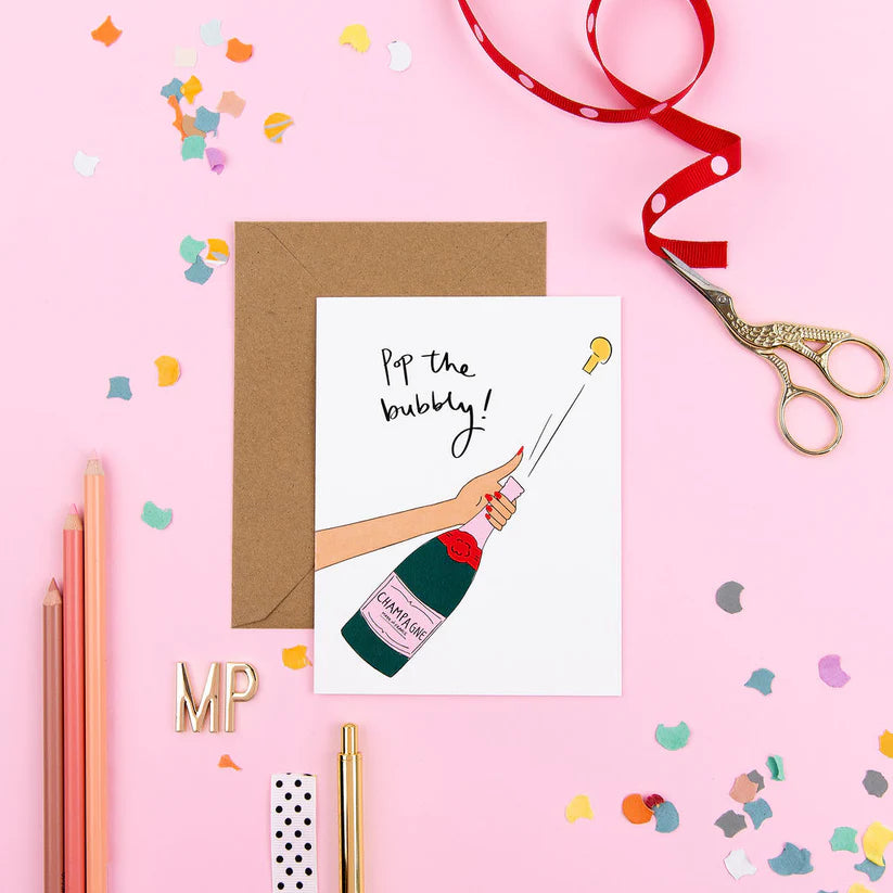 'Pop the Bubbly' Card