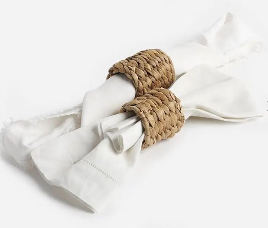 Hyacinth Napkin Rings - set of 4