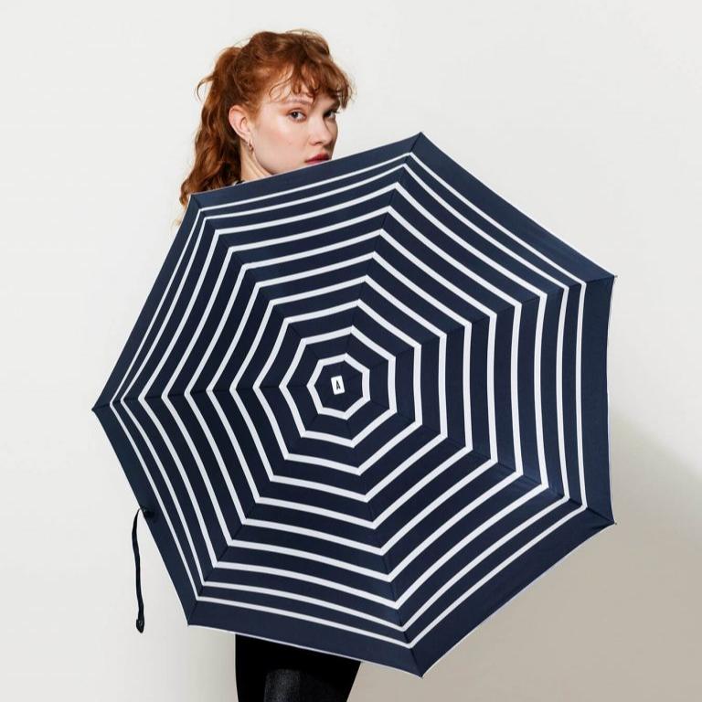 Anatole Micro-Umbrella - Pablo (Navy with white stripes)