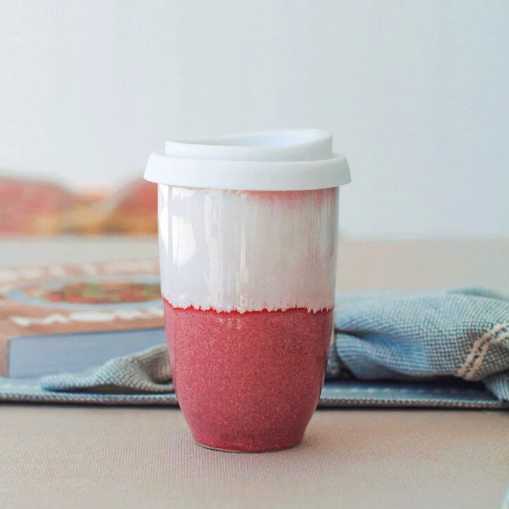 Pottery for the Planet Travel Cup - Raspberry Beret