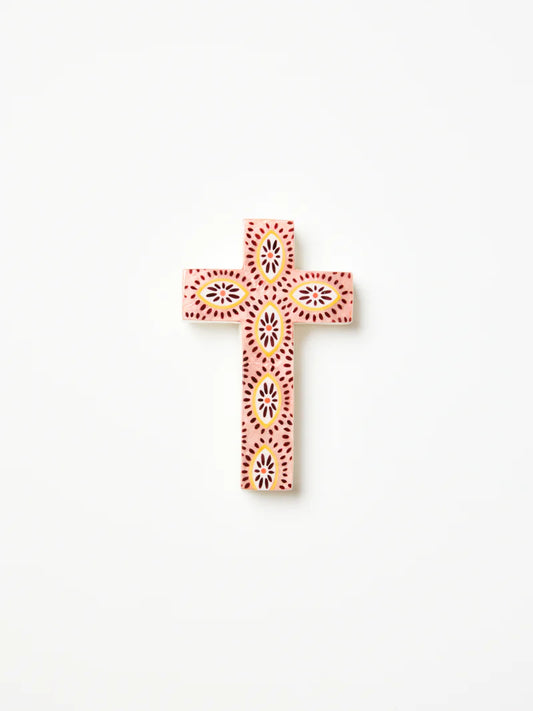 Jones & Co Samira Samll Cross Pink Eyes