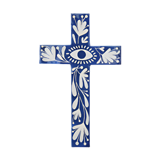 Jones & Co Tulum Large Cross - Blue Eye