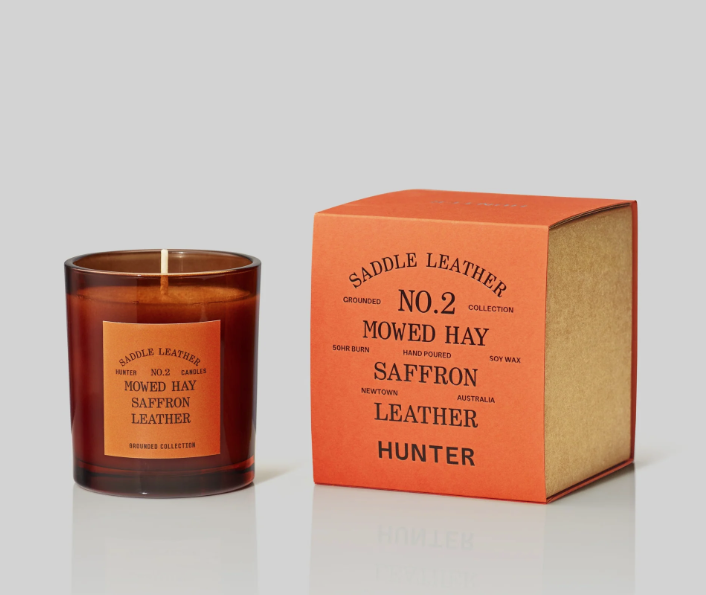 Hunter Candle Grounded Collection #2 Saddle Leather