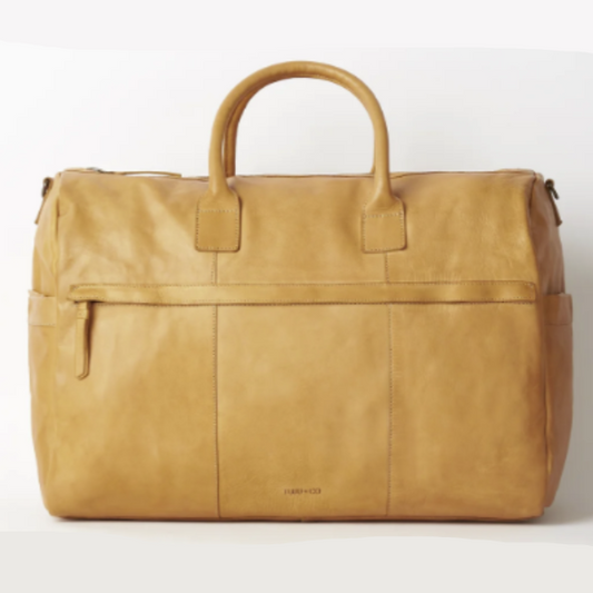 JUJU & Co Leather Travel Bag (Tan)