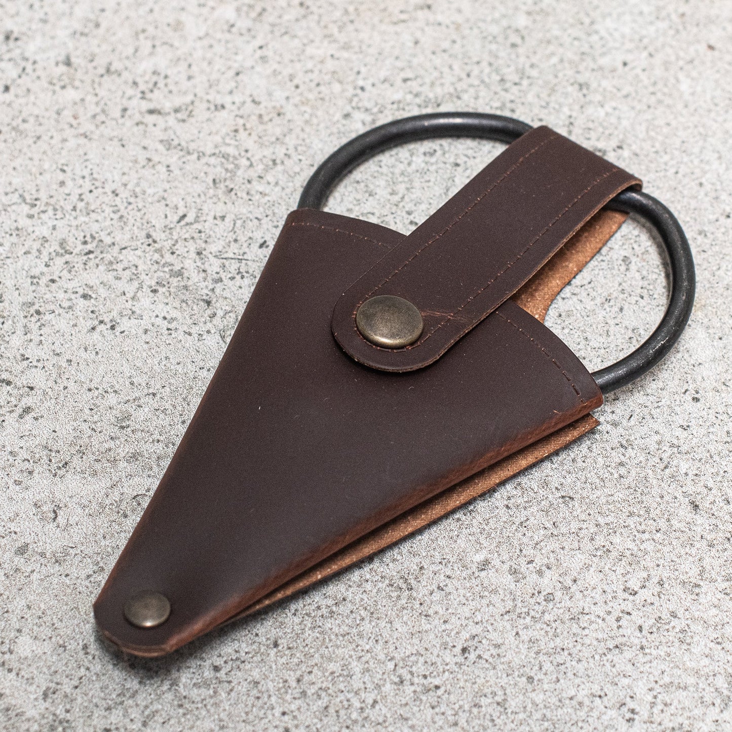 Scissors in a Leather Pouch