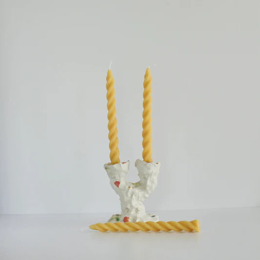 Spiral Taper Beeswax Candles by ANN Studio