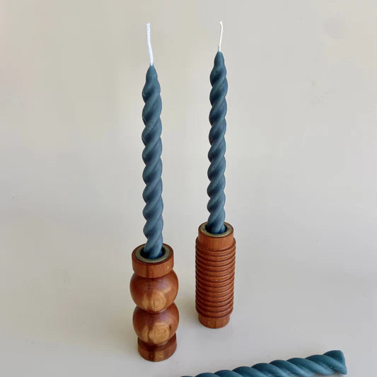 Spiral Taper Beeswax Candles by ANN Studio