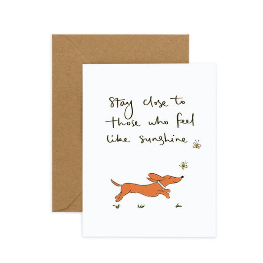 Stay close to those who feel like sunshine card