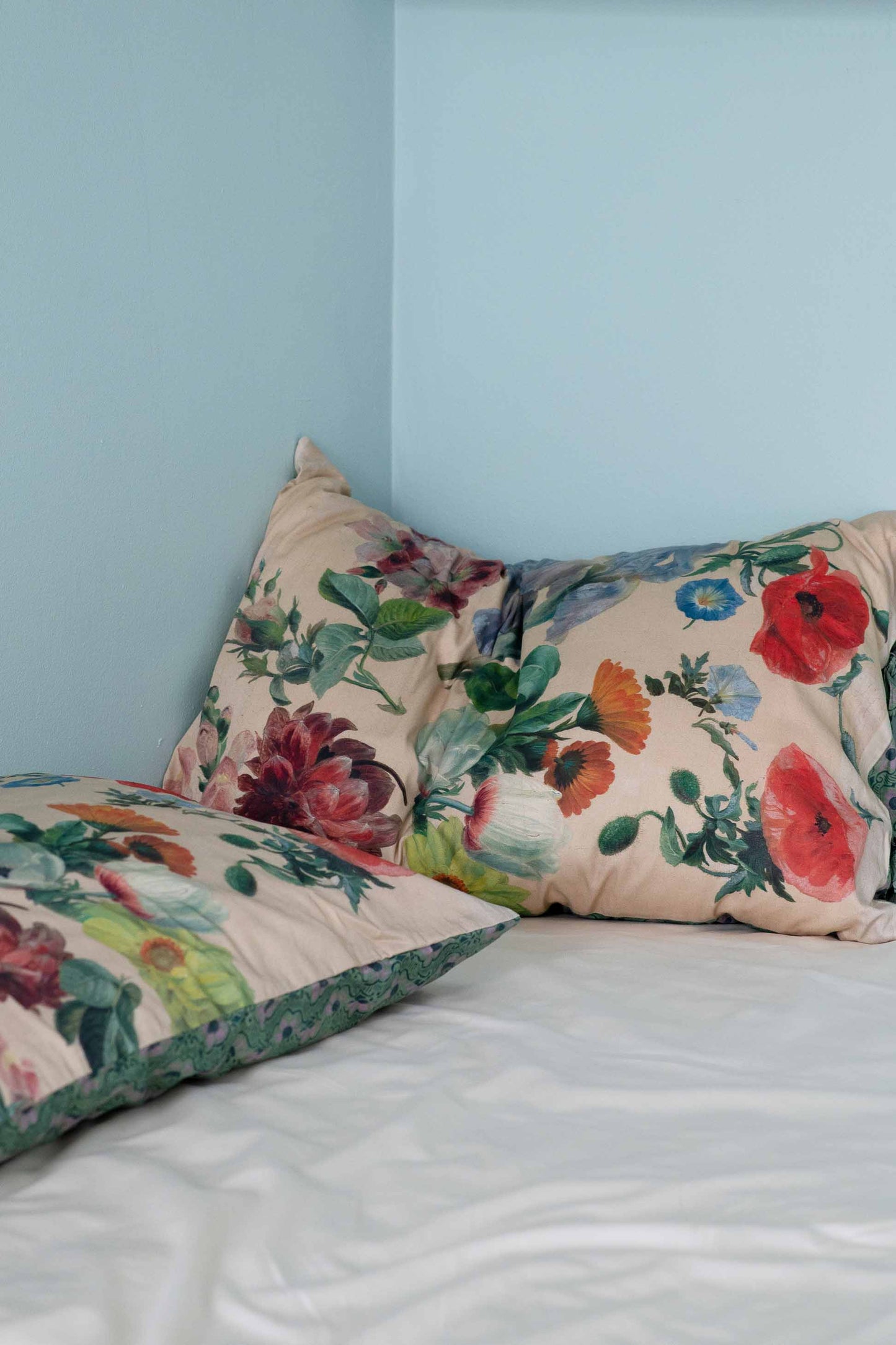 Lazybones Summer Flowers pillowcase set  -  organic cotton