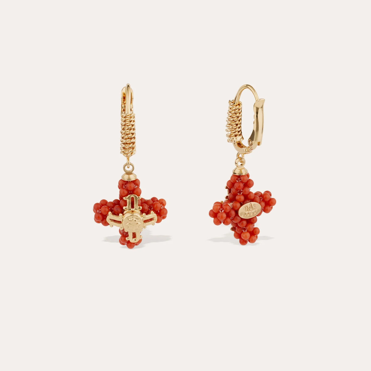 Gas Bijoux  Tao Croix perle earrings gold