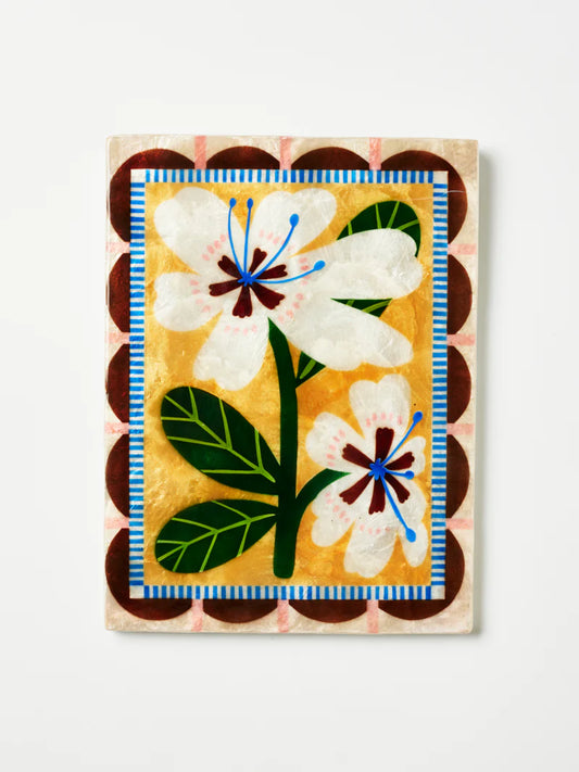 Jones & Co Bloom Nouveau Wall Art - White Rectangle
