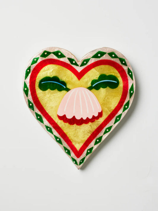 Jones & Co Bloom Nouveau Wall Art -  Pink Heart