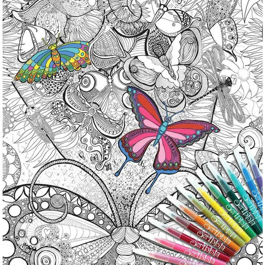 Colouring In Poster Kit - A Native Garden