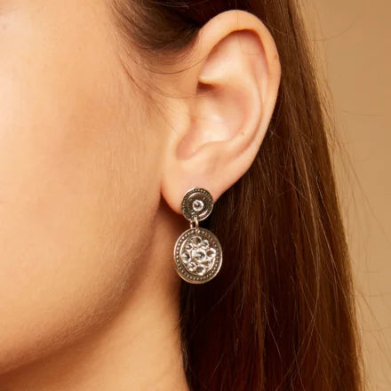 Gas Bijoux Sequin Silver Earrings