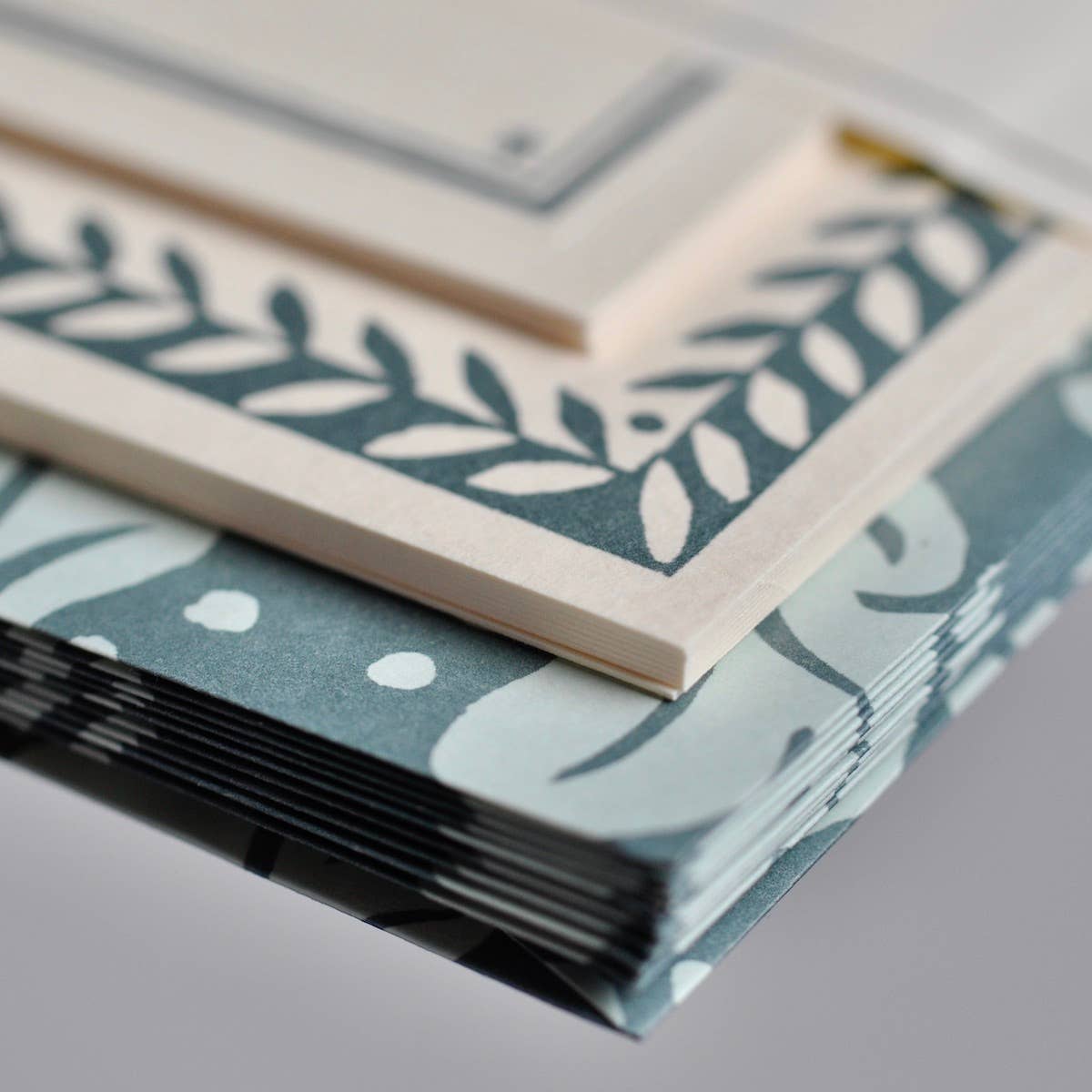 Notecards and Envelope set Quercus Duck Egg