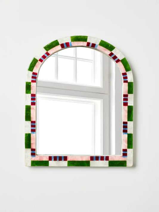 Jones & Co Bloom Nouveau Wall Art - Check Mirror
