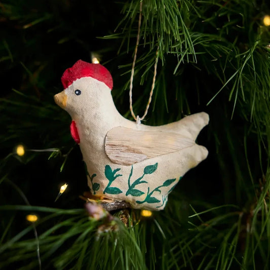 Canvas Chicken Hanging Ornament