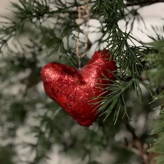 Red Canvas Heart Hanging Decoration