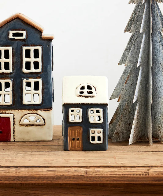 Alsace Tea Light House - navy