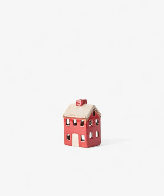 Alsace Petite Tea Light Chalet - red cream
